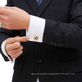 Luxury Fully Jewelled Black Enamel Cufflinks Business Party Suit Shirts Cufflinks